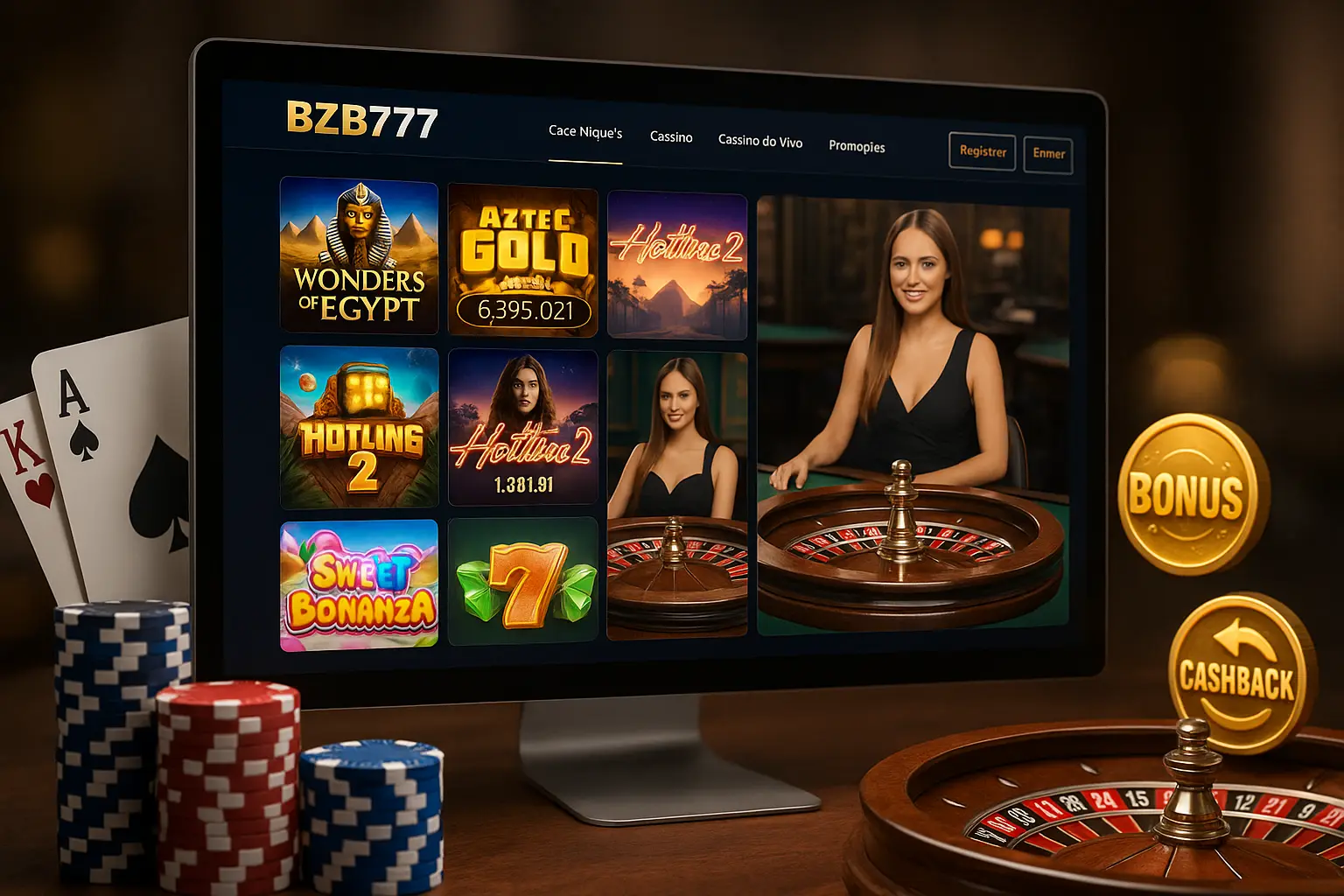 Jogos de cassino online inovadores e emocionantes na BZB777